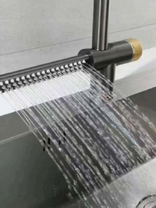 Alista Home Yb1500h Baterie Chiuvetă Bucătărie Bancă cu Duș Extractibil Neagră