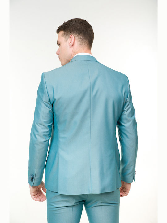 Men's Suit with Vest Petrol (Item J062)