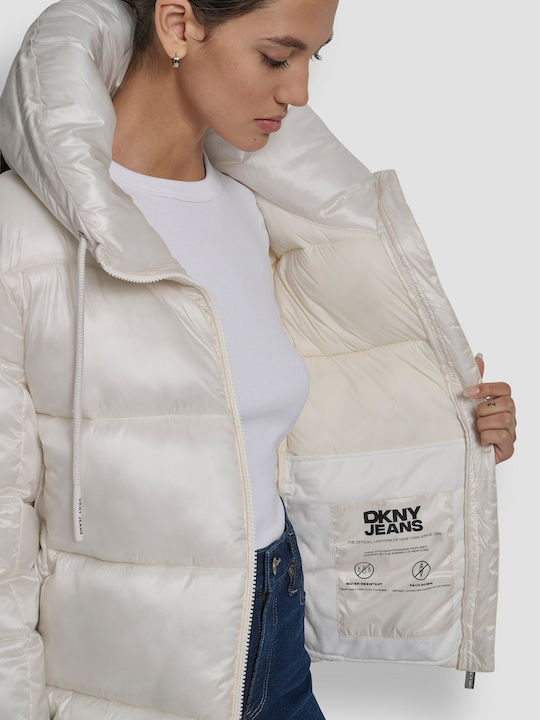 Jachetă de femei Puffer Beige