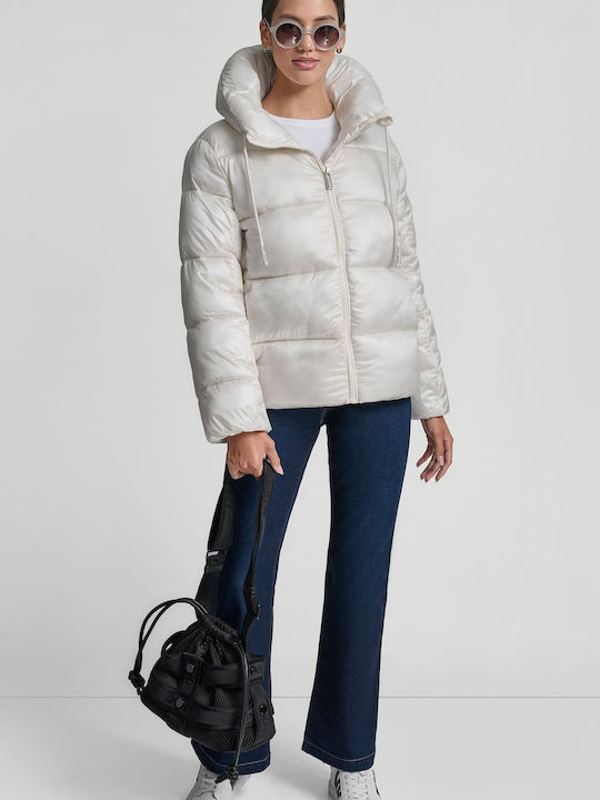 Jachetă de femei Puffer Beige