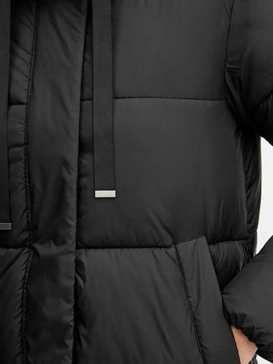Damen Puffer Jacke für Winter Black