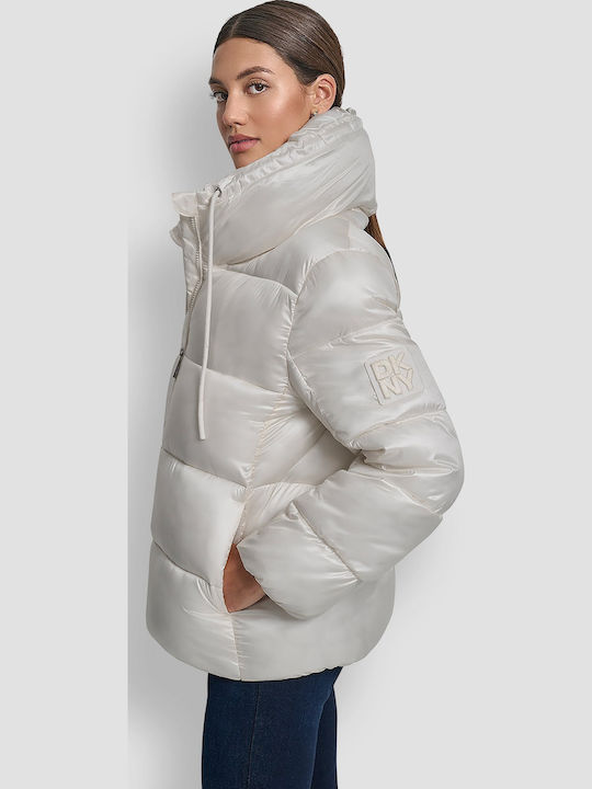 Jachetă de femei Puffer Beige