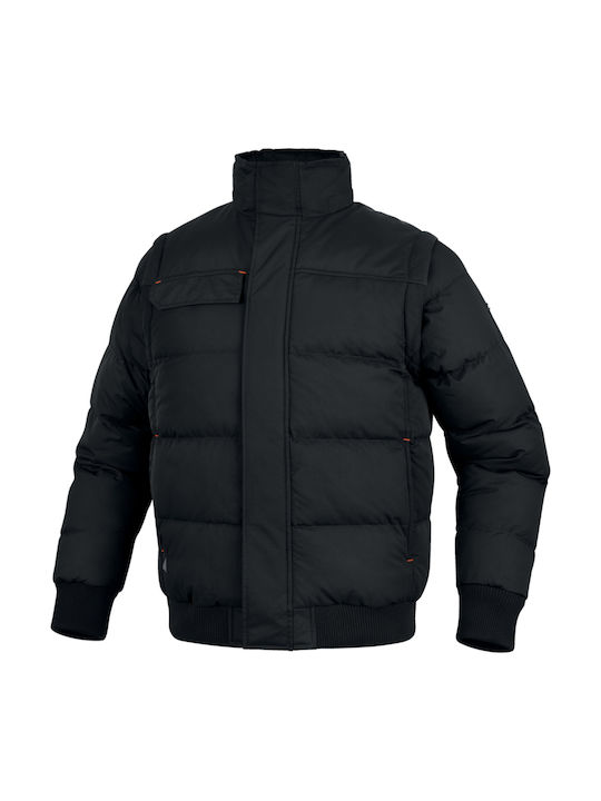 Delta Plus Randers2 Work Jacket with Removable Lining and Hood Black