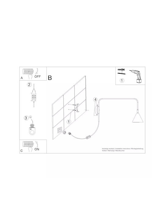 Sollux Klassisch Leuchte Wand mit Fassung E14 Gold 10cm