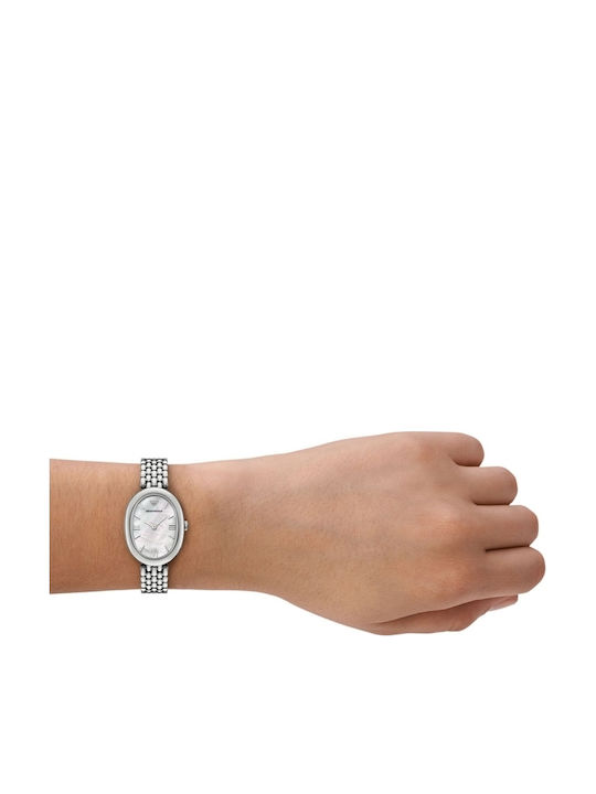 Emporio Armani Damen Uhr mit Silber Metallarmband