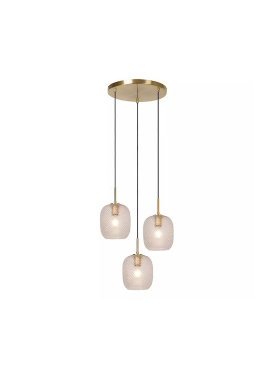 Lucide Lightning Κρεμαστό Φωτιστικό Χρυσό 35x35x163εκ.