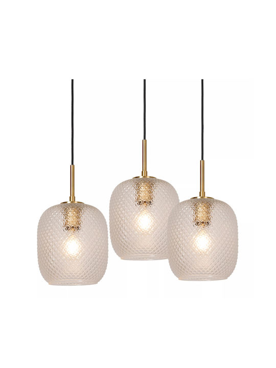 Lucide Lightning Κρεμαστό Φωτιστικό Χρυσό 35x35x163εκ.