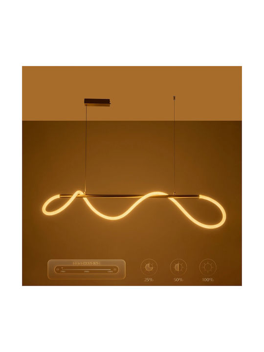 kelvo Glow Pendant Light White with Rope 120x35x50cm