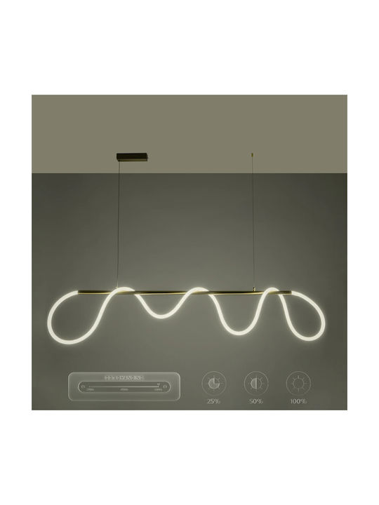 kelvo Glow Pendant Light White Rail 150x35x50cm