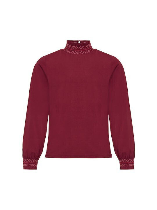 Kids' Shirt Long Sleeve Burgundy