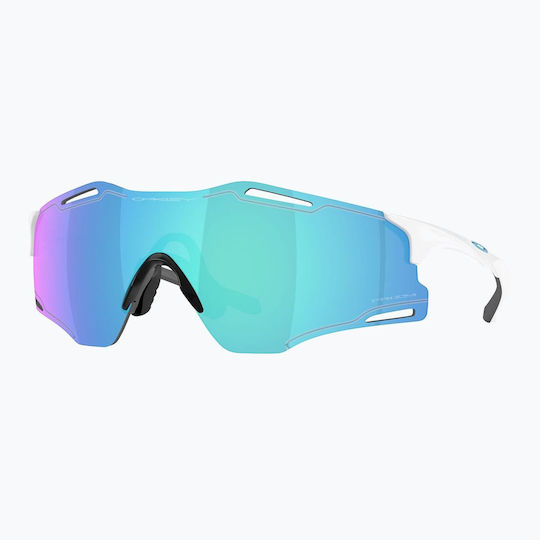 Oakley Cycling Glasses Cybr Zero with White Frame & Polarized / Photochromic Lenses