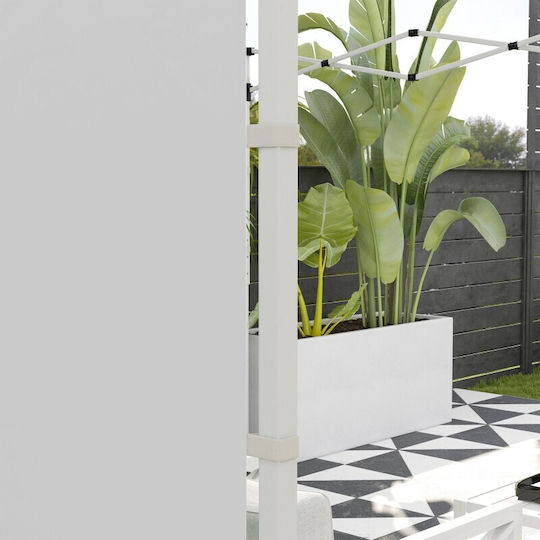 Πλαϊνό για Κιόσκι Λευκό με Επίστρωση PVC 2x2.6m