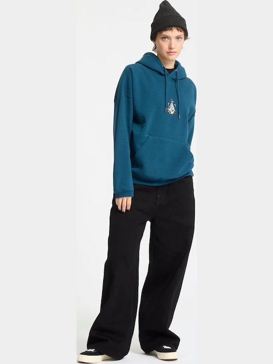 Vaderetro Women's Sweatshirt Hooded Petrol Blue