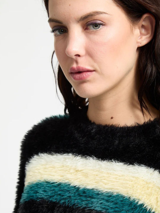 Hairy Up Sweater Damen Pullover Gestreift Multi