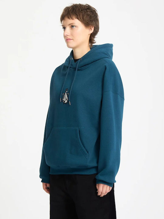 Vaderetro Women's Sweatshirt Hooded Petrol Blue