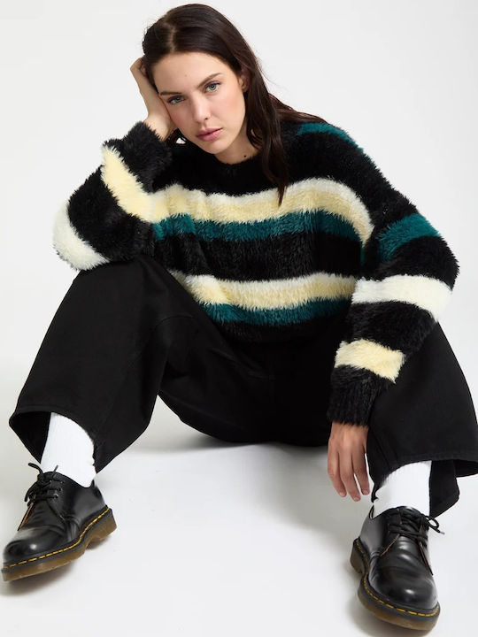 Hairy Up Sweater Damen Pullover Gestreift Multi