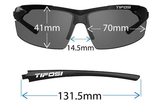 Tifosi Fahrradbrillen Track mit Schwarz Rahmen und Dunkelheit Linsen