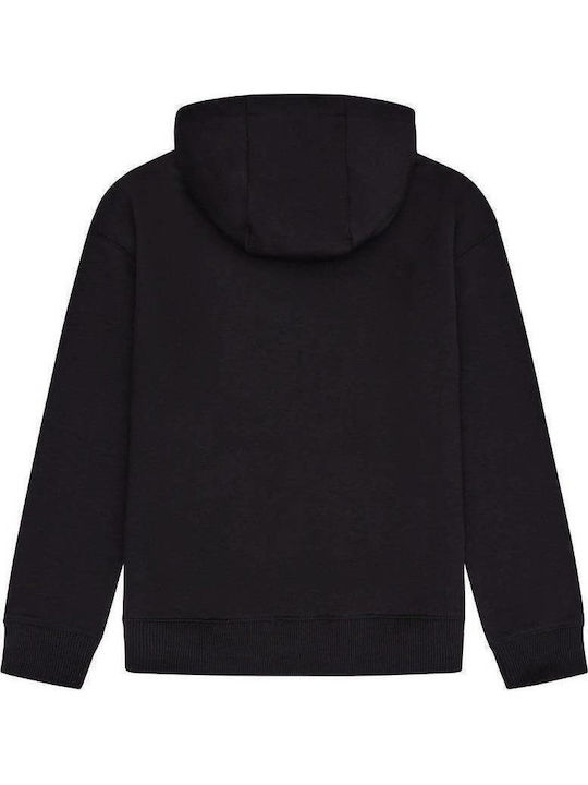 Kinder-Sweatshirt mit Kapuze und Taschen Schwarz