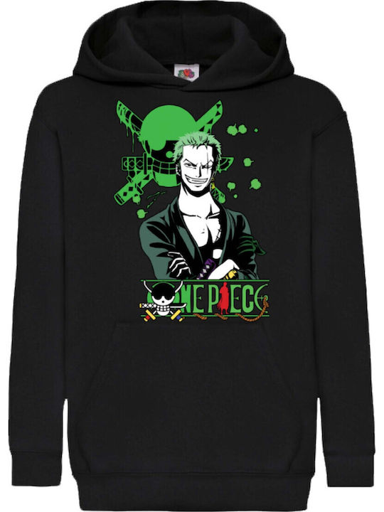 Kids Hoodie Sweatshirt Tralala One Piece Roronoa Zoro 003 Gray