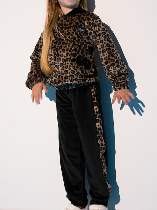 Детски Комплект Анцуг Leopard Кафяв 2 Бройки