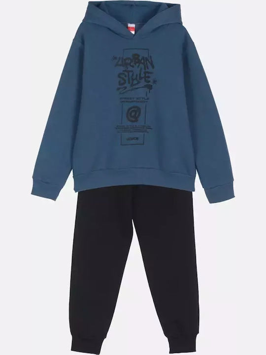 Kids Sweatpants Set Blue 2pcs Street