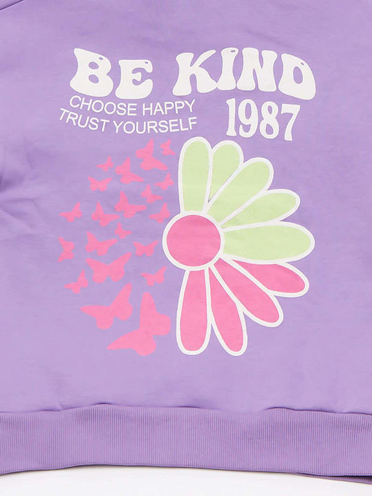 Kids Sweatpants Set Lilac 2pcs