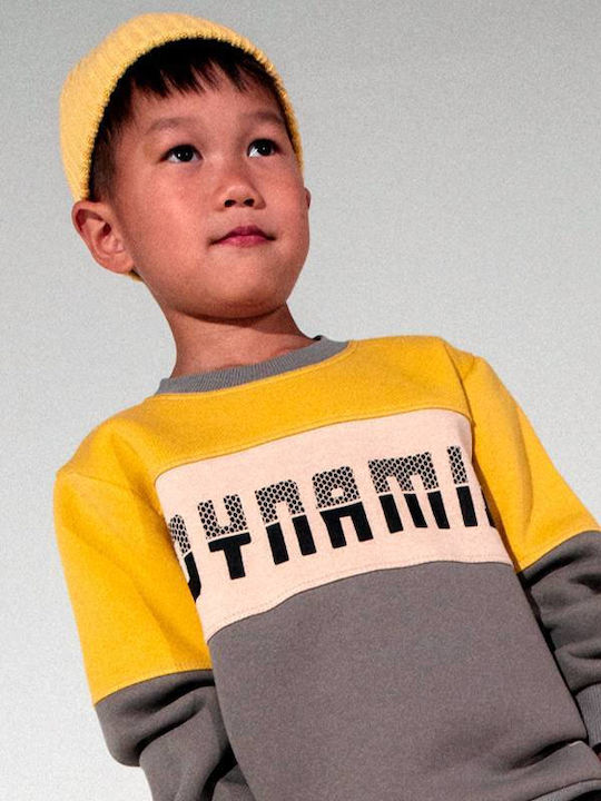 Kids Sweatpants Set Yellow-Grey 2pcs
