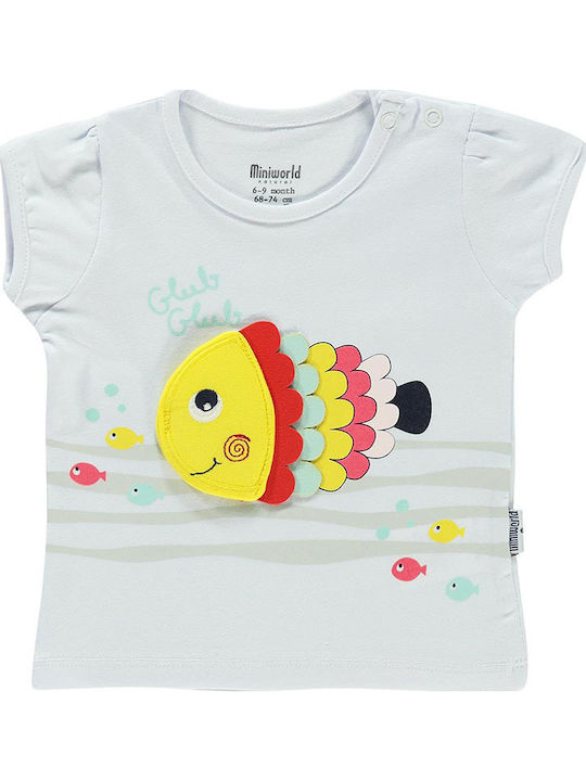 Kinder-Set mit Shorts Sommer 2Stück white-yellow
