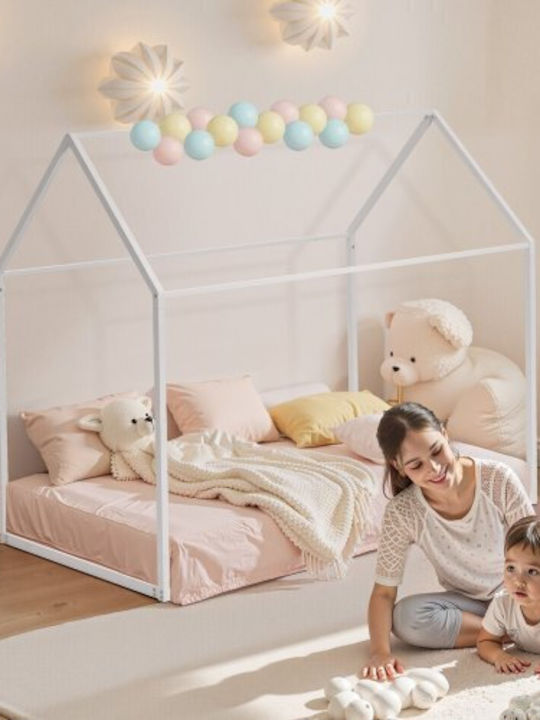 Kinderbett Einzeln Weiß für Matratze x