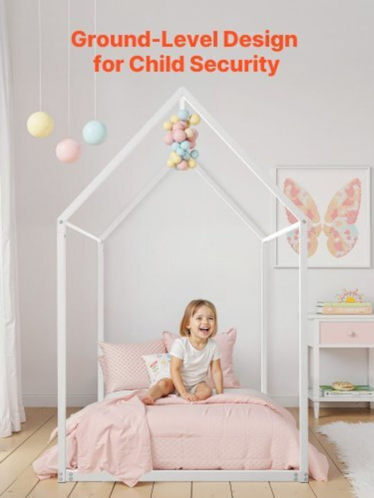 Kinderbett Einzeln Weiß für Matratze x