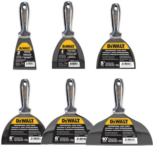 DEWALT Spatula Inox Cu Mâner Din Plastic Set 6 Bucăți 3-139