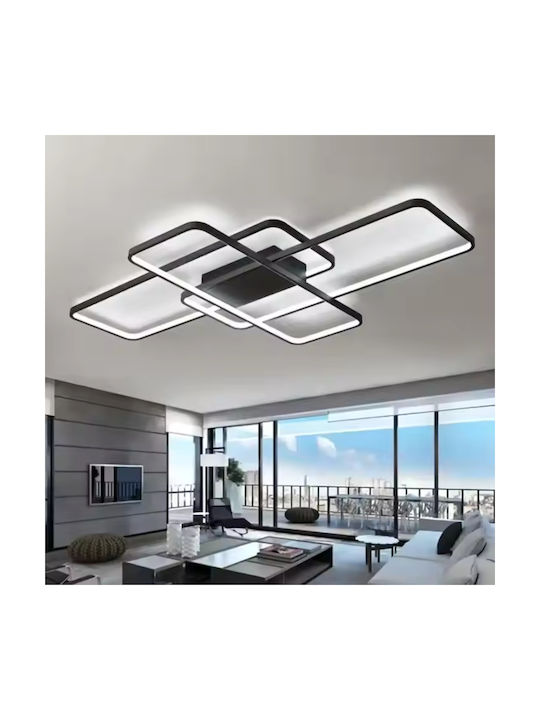 Alista Home Πλαφονιέρα Οροφής Μαύρη με Ενσωματωμένο LED και Τηλεχειριστήριο