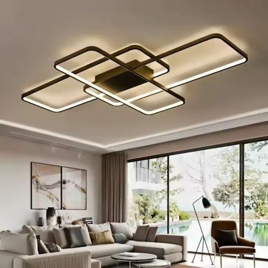 Alista Home Ceiling Mount Light Black with Integrated LED and Remote Control