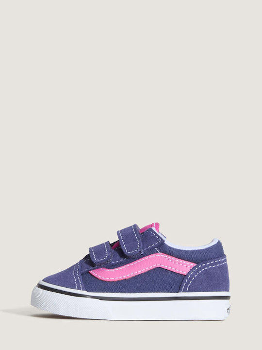 Old Skool V Kids Sneakers with Hook & Loop Closure Purple