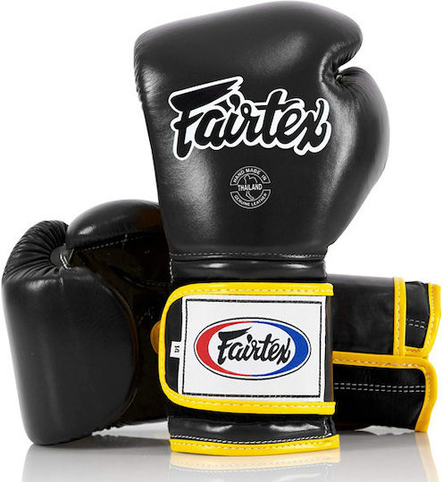 Fairtex Γάντια Πυγμαχίας Δερμάτινα για Αγώνα Μαύρα