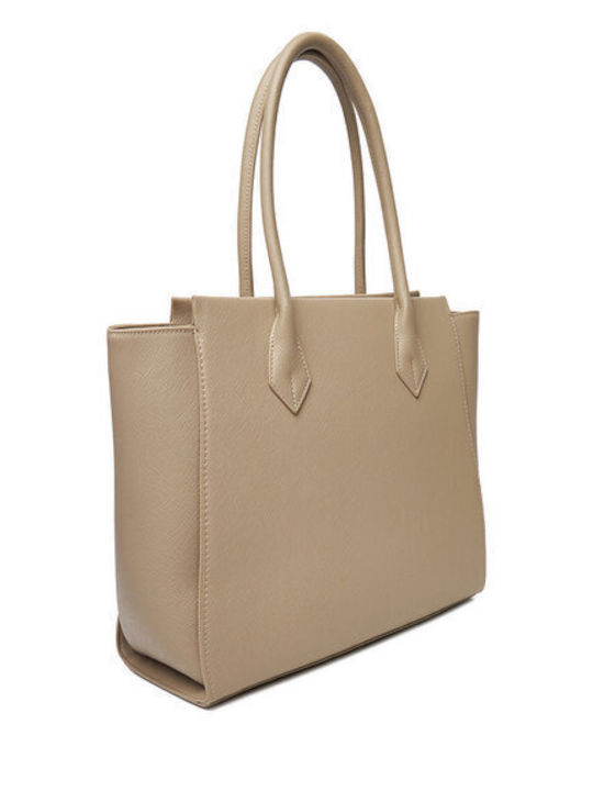 Damentasche Schulter Beige