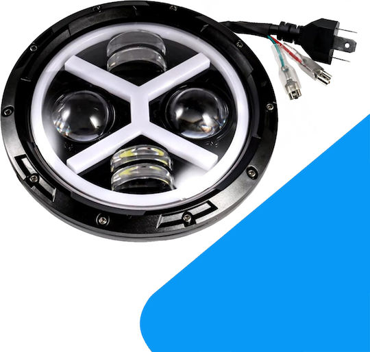Round Daytime Running Lamps Car LED Jeep Wrangler / CJ Land Rover Defender Mitsubishi Pajero Suzuki LJ / SJ Samurai 12V 30W 17.78cm with Red Lighting 1pcs