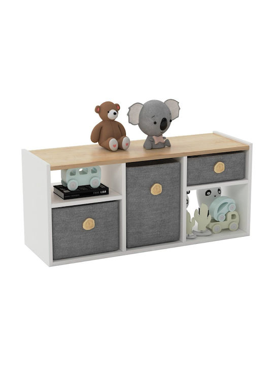 Bibliotecă pardoseală Lemn Alb 103.6x35x46cm