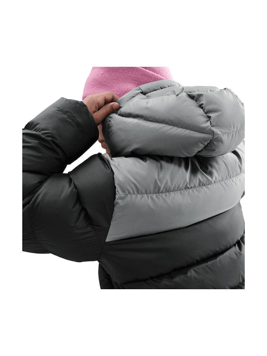 Kids' Sports Jacket with Hood Black Puffer