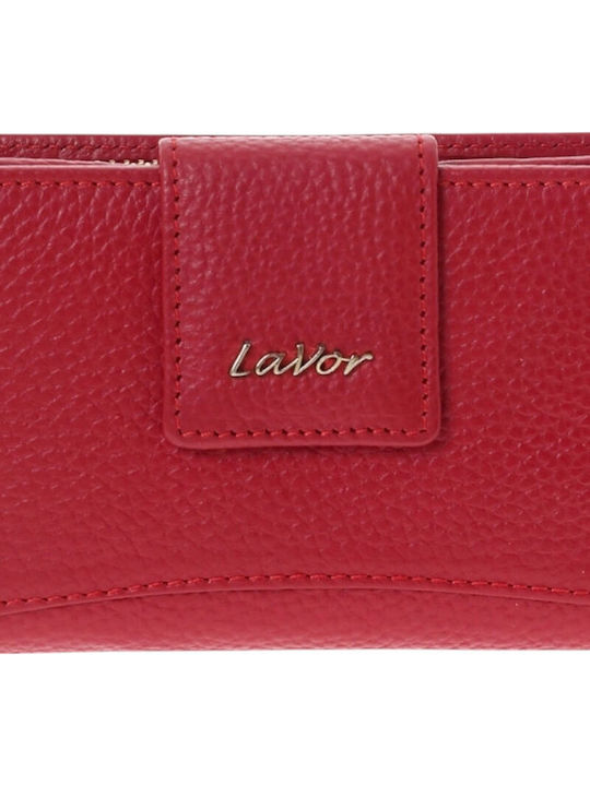 Small Leather Women's Wallet Classic with RFID Red