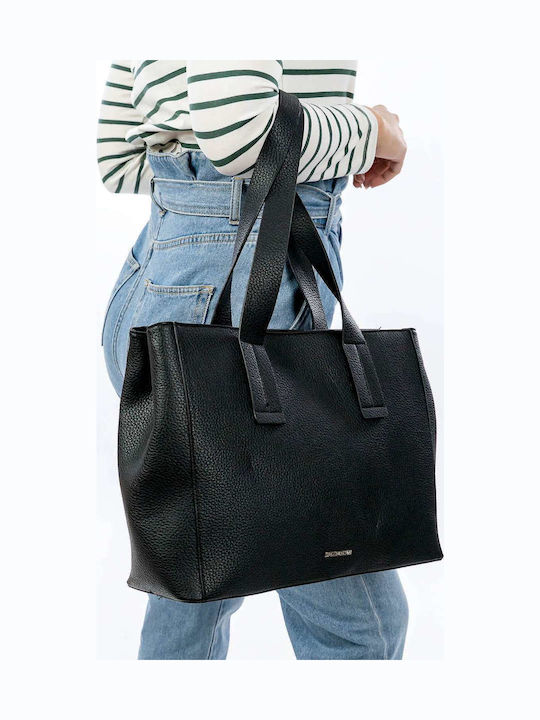 Γυναικεία Τσάντα Shopper Ώμου Μαύρη