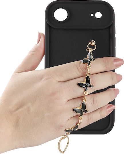 Volte-Tel Butterflies Strap Задна корица Силикон Черен (iPhone Air)