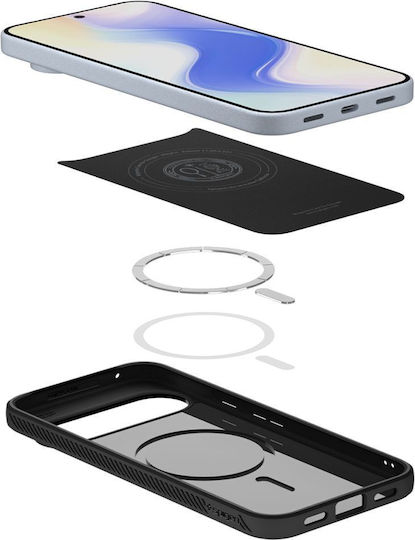 Spigen Liquid Air Mag Umschlag Rückseite Silikon Schwarz (Google Pixel 10 / 10 Pro)