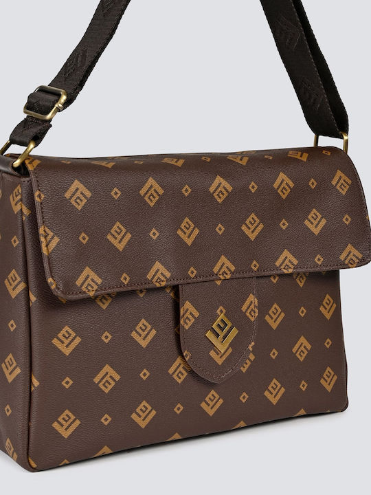 Large Signature Women's Bag Shoulder Brown