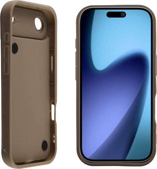 Volte-Tel Butterflies Strap Back Cover Silicone Brown (iPhone Air)