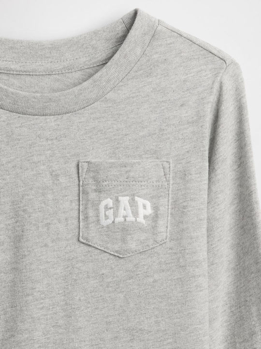 Kids' Shirt Long Sleeve Light Heather Gray Logo