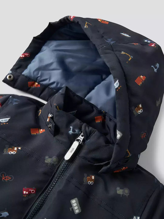 Kids' Casual Jacket Short with Hood Dark Sapphire