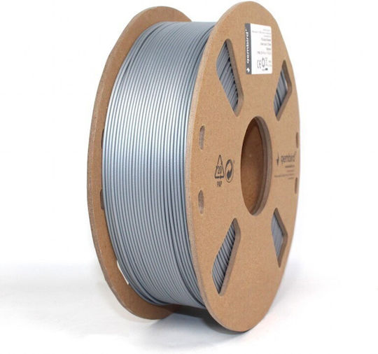 Gembird Filament Pentru Imprimante 3D PLA 1.75mm Argintiu 1kg 1 Bucată Bobină