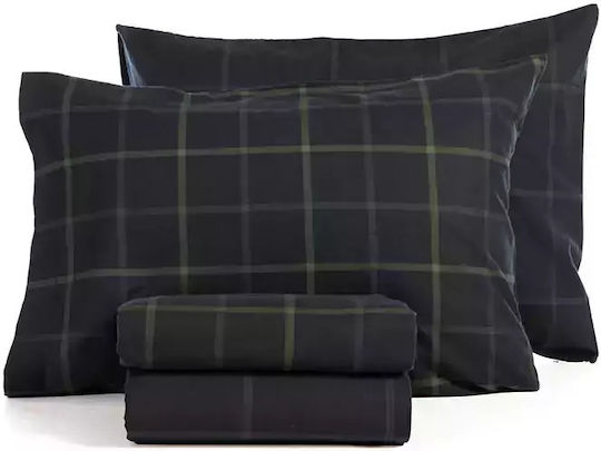 Nef-Nef Homeware Sheet Sets King Size Flannel with Elastic 180x200+32cm. Naiberg Denim 4pcs