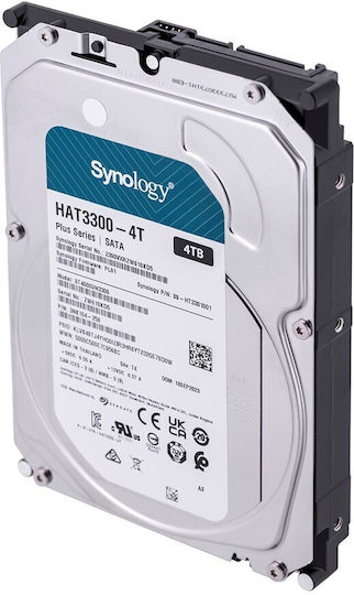 Synology 4TB HDD Σκληρός Δίσκος 3.5" SATA III 5400rpm για NAS HAT3300-4T